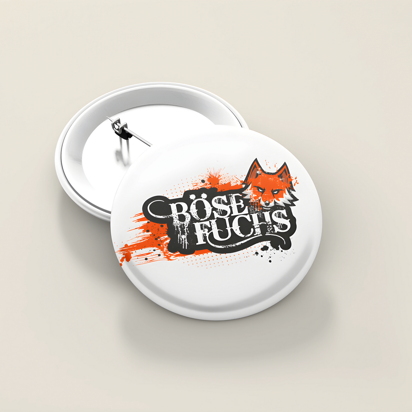 BUTTON - SKATER FOX
