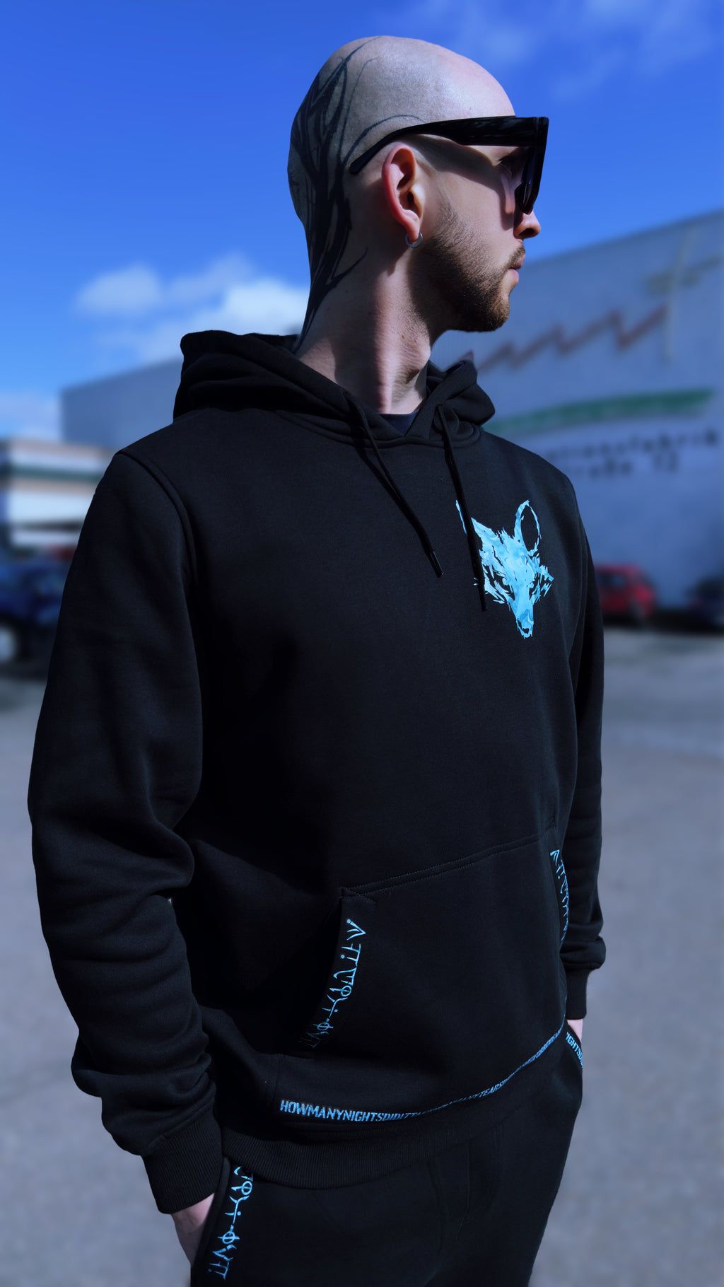 'GHOSTFOX' Black Edition - Hoodie/Jogger Set