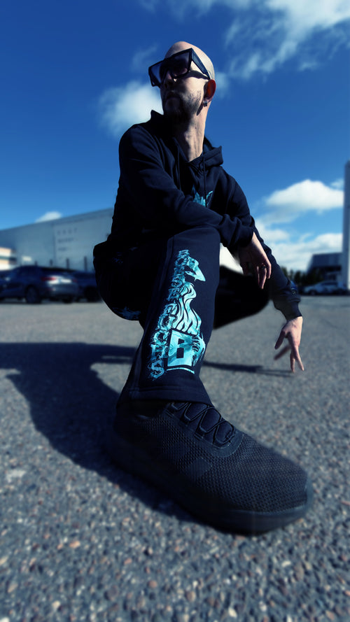 'GHOSTFOX' Black Edition - Hoodie/Jogger Set