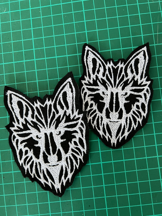 PATCH - BAND FOX HEAD WHITE