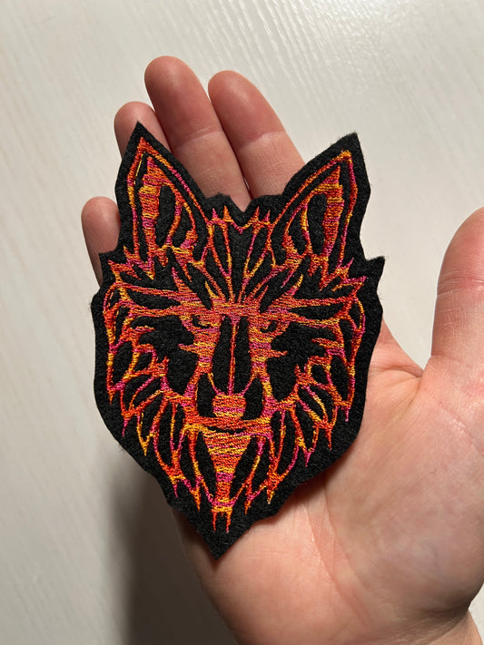 PATCH - BAND FOX HEAD FLAMES